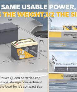 Μπαταρία LiFe-PO4 Power Queen 12v 100Ah