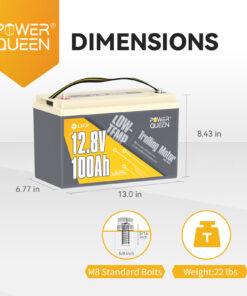Μπαταρία LiFe-PO4 Power Queen 12v 100Ah