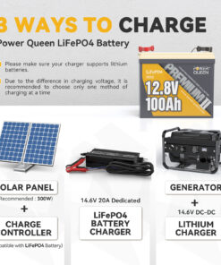 Μπαταρία LiFe-PO4 Power Queen 12.8V 100Ah Mini Built-in 100A BMS