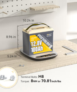 Μπαταρία LiFe-PO4 Power Queen 12.8V 100Ah Mini Built-in 100A BMS