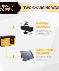 Μπαταριά Λιθίου Power Queen LiFe-PO4 12.8V 6AH