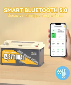 Μπαταριά Λιθίου LiFe-PO4 12V 100Ah 190H Smart Bluetooth Power Queen