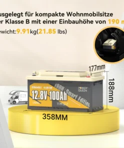 Μπαταριά Λιθίου LiFe-PO4 12V 100Ah 190H Smart Bluetooth Power Queen