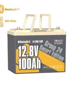 Μπαταριά Λιθίου LiFe-PO4 Bluetooth 12V 100Ah Group 24 Smart Power Queen