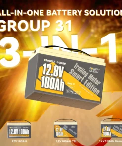Μπαταριά Λιθίου LiFe-PO4 12.8V 100Ah με Bluetooth Ιδανική για Ηλεκτρική Άγκυρα-Εξωλέμβια Χαμηλής θερμοκρασίας Power Queen Ενσωματωμένο 100A BMS