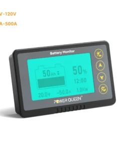 Οθόνη παρακολουθήσεις μπαταρίας LCD με shunt Power Queen 500A