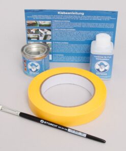 Κιτ κόλλας για φουσκωτά σκάφη: κόλλα PVC+διαλυτικό κόλλας+πινέλο+κολλητική ταινία