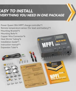 Ρυθμιστής φόρτισης Power Queen MPPT 12/24V 30A με Bluetooth