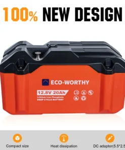 Μπαταρία Λίθιου LiFePO4 12V 20Ah ECO-WORTHY
