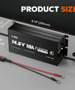 Φορτιστής Μπαταρίας Λιθίου LiFePO4 LiTime 12V 10A Αδιάβροχος IP65