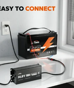 Φορτιστής Μπαταρίας Λιθίου LiFePO4 LiTime 12V 10A Αδιάβροχος IP65