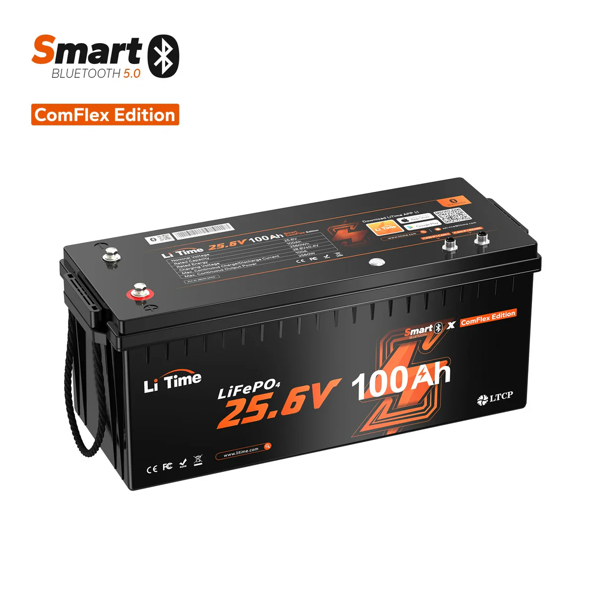 Fishing Accessories - Μπαταρία Λιθίου LiFePO4 24V 100Ah LiTime Smart ComFlex Bluetooth & Συμβατή με Victron ΔΩΡΕΑΝ ΜΕΤΦΟΡΙΚΑ 1 Μπαταρία Λιθίου LiFePO4 24V 100Ah LiTime Smart ComFlex Bluetooth & Συμβατή με Victron