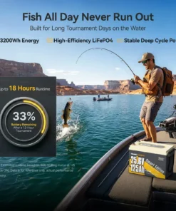 Fishing Accessories - Μπαταρία Λιθίου LiFePO4 24V 125Ah Marine Smart Bluetooth Power Queen Αυτοθερμαινόμενη 16 Μπαταρία Λιθίου LiFePO4 24V 125Ah Marine Smart Bluetooth Power Queen Αυτοθερμαινόμενη