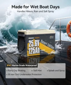 Fishing Accessories - Μπαταρία Λιθίου LiFePO4 24V 125Ah Marine Smart Bluetooth Power Queen Αυτοθερμαινόμενη 24 Μπαταρία Λιθίου LiFePO4 24V 125Ah Marine Smart Bluetooth Power Queen Αυτοθερμαινόμενη