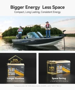 Fishing Accessories - Μπαταρία Λιθίου LiFePO4 24V 125Ah Marine Smart Bluetooth Power Queen Αυτοθερμαινόμενη 18 Μπαταρία Λιθίου LiFePO4 24V 125Ah Marine Smart Bluetooth Power Queen Αυτοθερμαινόμενη